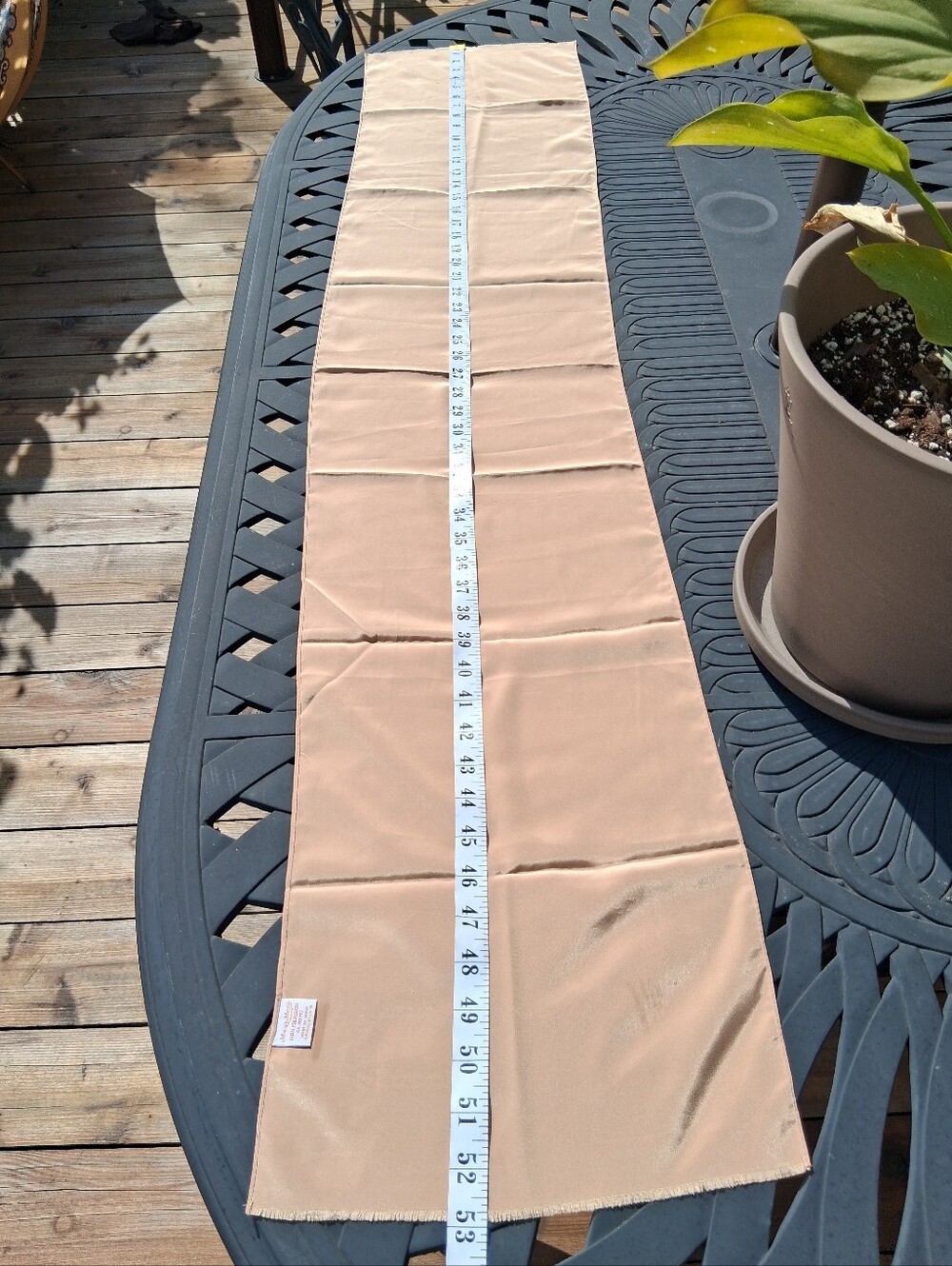 Vintage Monique Martin Tan Rectangular Scarf -  Made In Japan - Picture 8 of 12